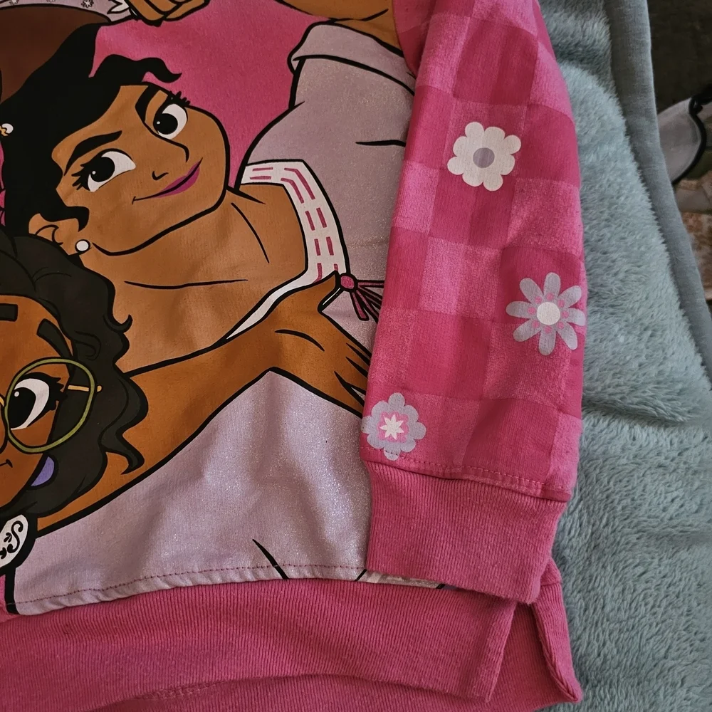 Pink Cartoon Character Sweatshirt with Crew Neck - Picture 6 of 9